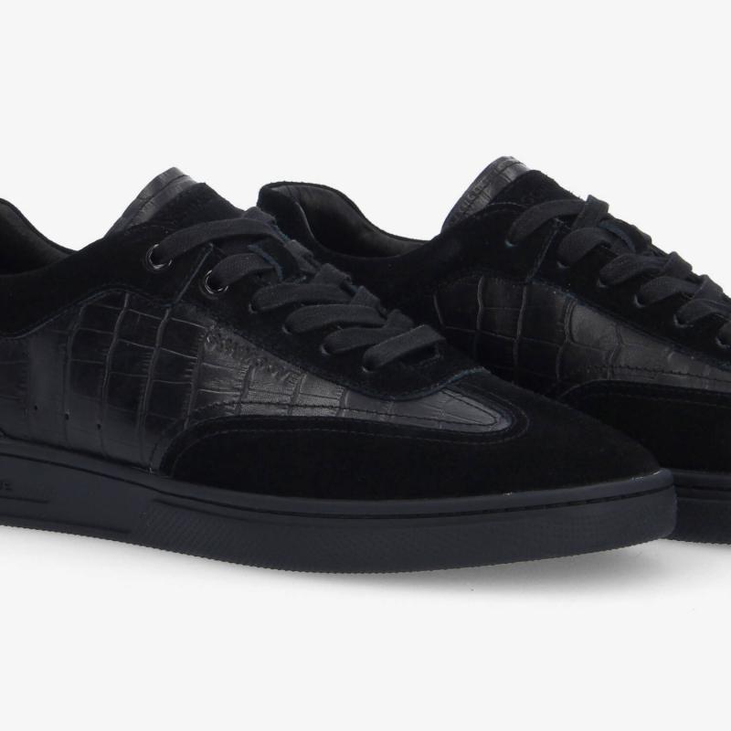 SAN MARINO SNEAKER M - MAT KROCO/SUEDE - BLACK